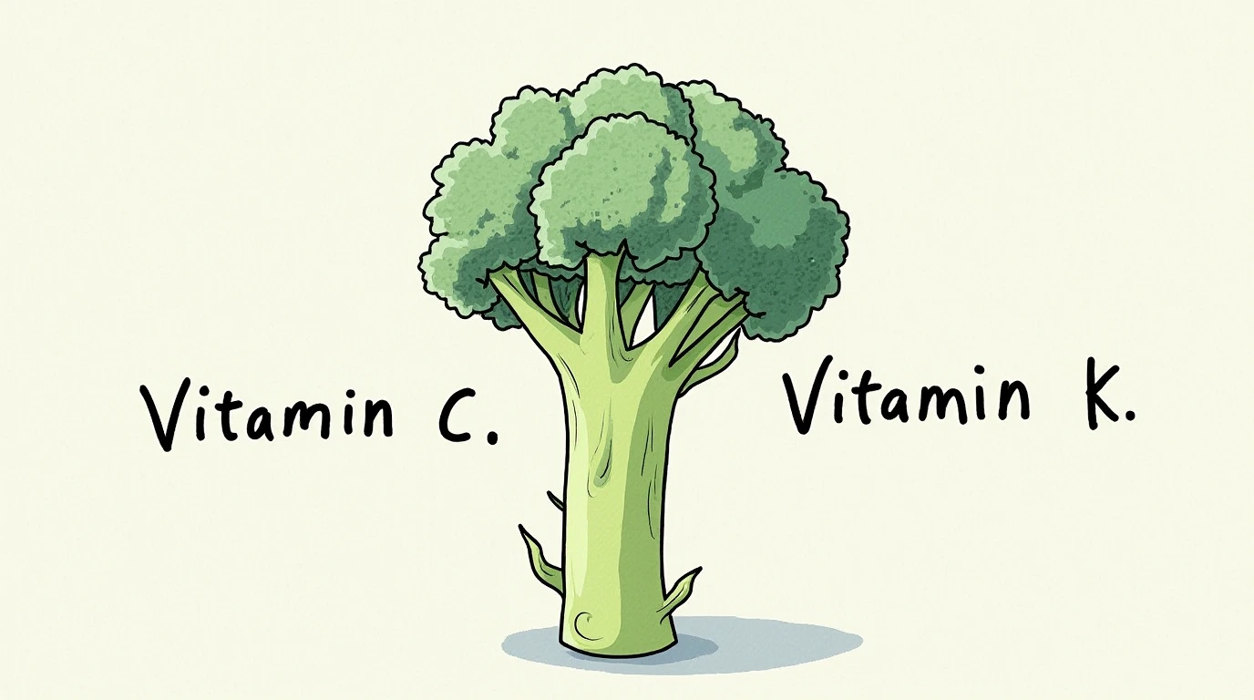 broccoli_ (3) Single Broccoli with written on it Vitamin C, Vitamin K, Broccoli is a rich source of antioxidants